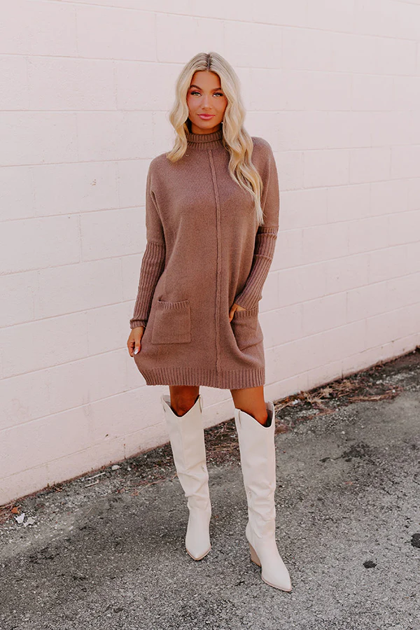 Rustic Vineyard Knit Sweater Dress