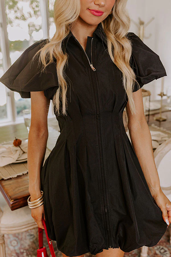 She's Unforgettable Mini Dress in Black