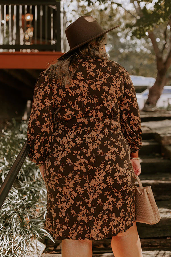 Maple Dreams Floral Mini Dress Curves