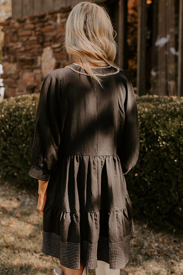 Dreamy Moment Mini Dress in Black