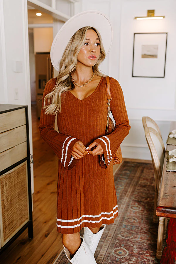 Cafe Cutie Ribbed Mini Dress