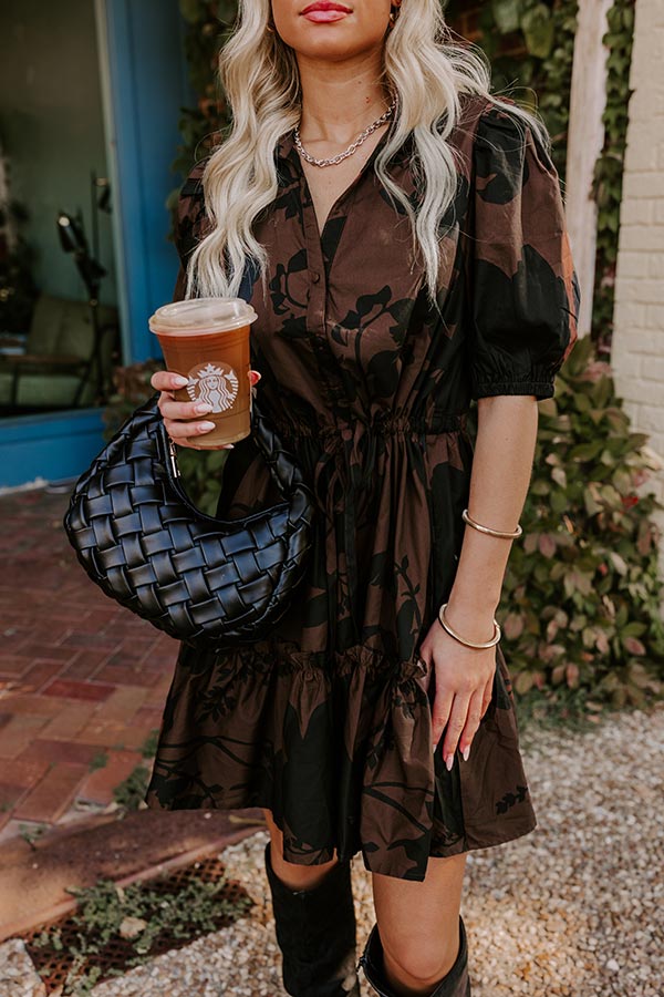 Autumn Whispers Floral Mini Dress