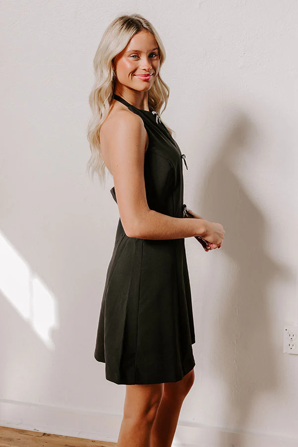 Chic Coquette Halter Mini Dress