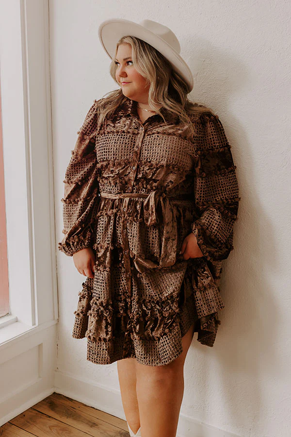 Twilight Magic Velvet Mini Dress Curves