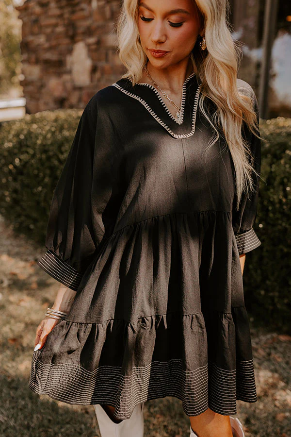 Dreamy Moment Mini Dress in Black