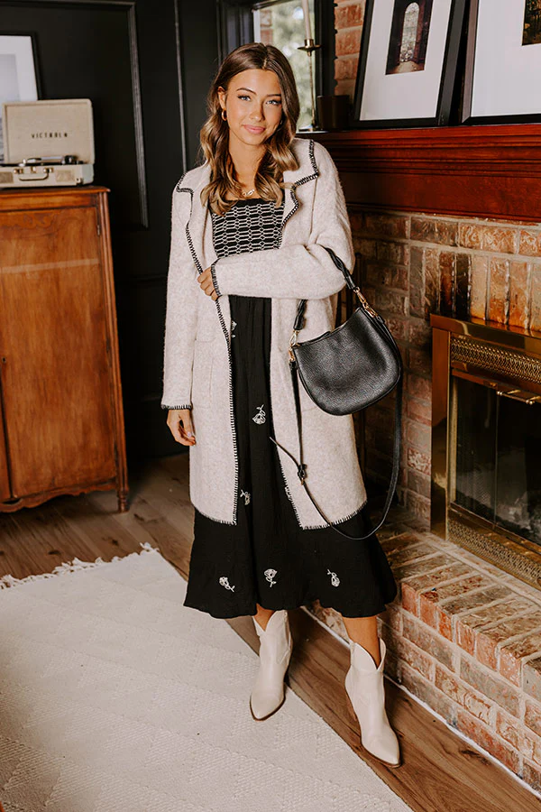 Napa Nights Smocked Midi in Black