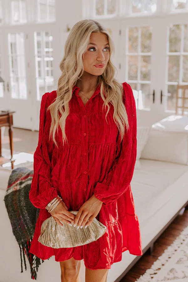 Mistletoe And Magic Velvet Mini Dress