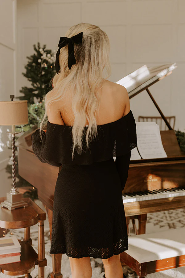 Feeling Flirty Pointelle Knit Mini Dress