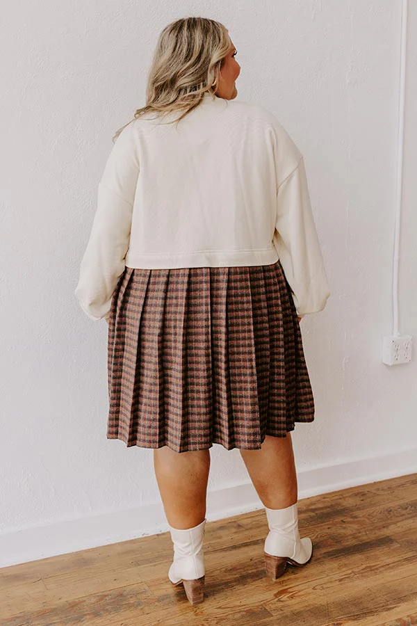 Pumpkin Patch Pretty Plaid Mini Dress Curves