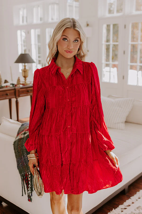 Mistletoe And Magic Velvet Mini Dress