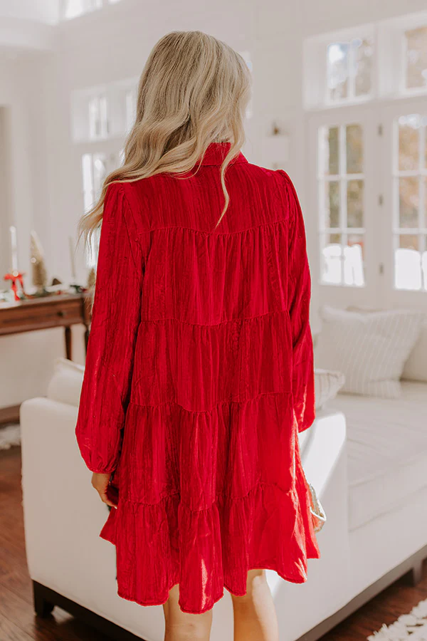Mistletoe And Magic Velvet Mini Dress