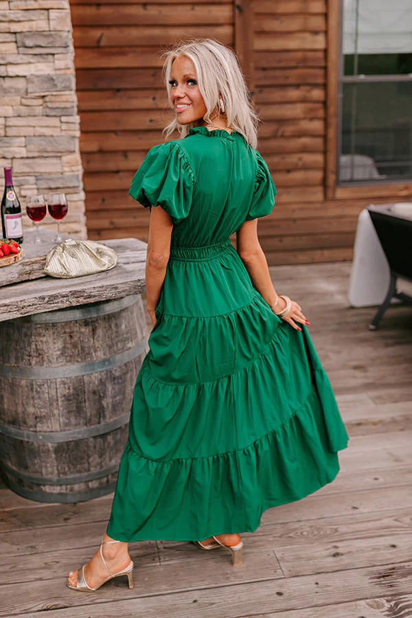Simply Sweet Maxi Dress in Hunter Green