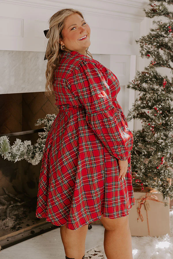 Holiday Cheer Plaid Dress Curves