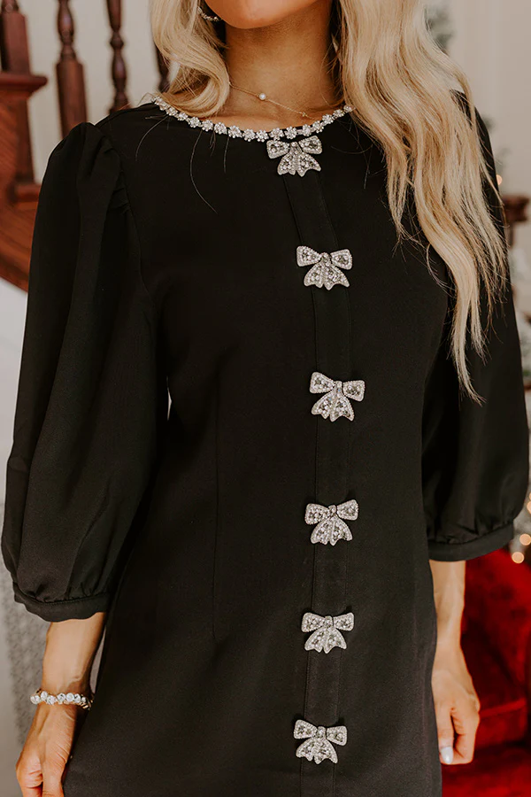 Timeless Classic Rhinestone Embellished Mini Dress