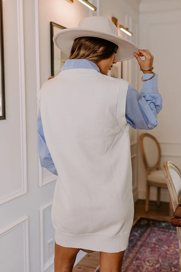 Fashionably Late Sweater Mini Dress