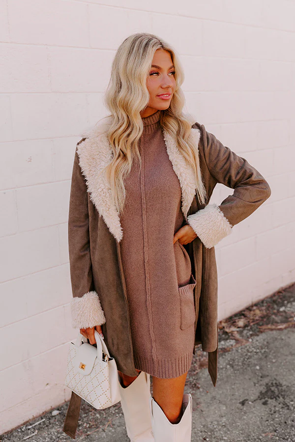 Rustic Vineyard Knit Sweater Dress