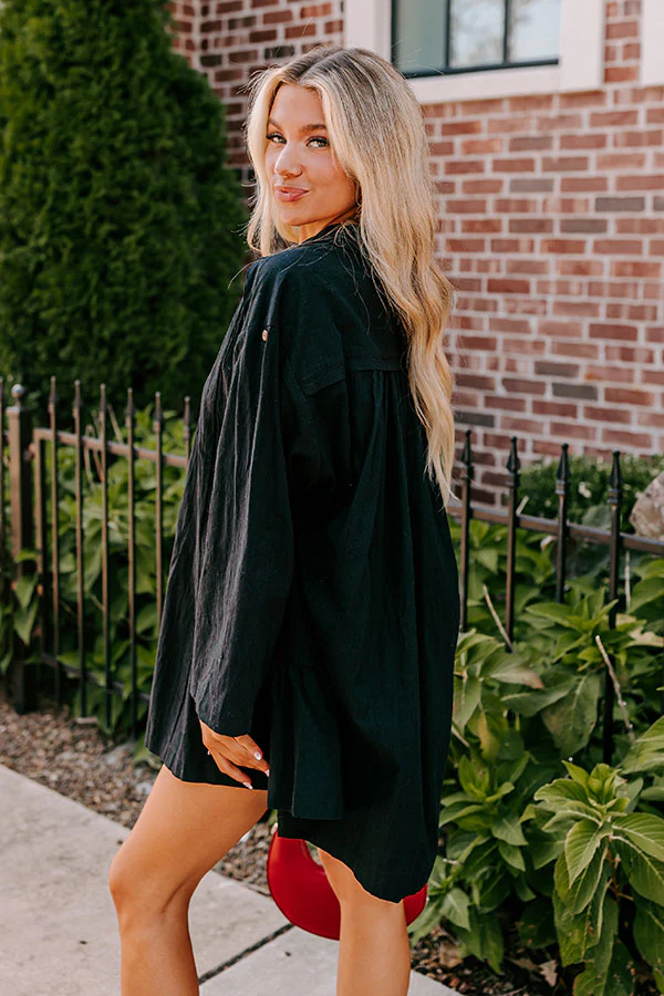 Cafe Cutie Button Down Mini Dress