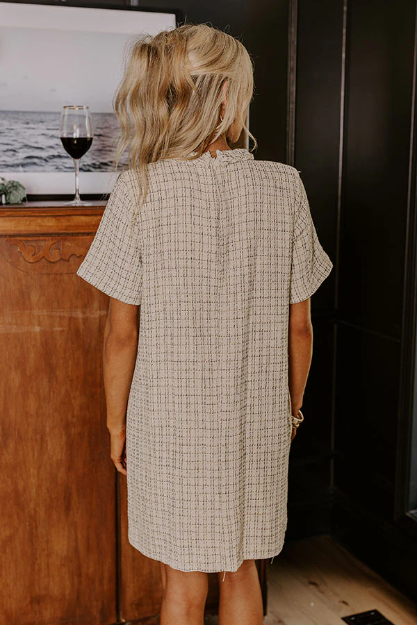 Office Party Tweed Mini Dress