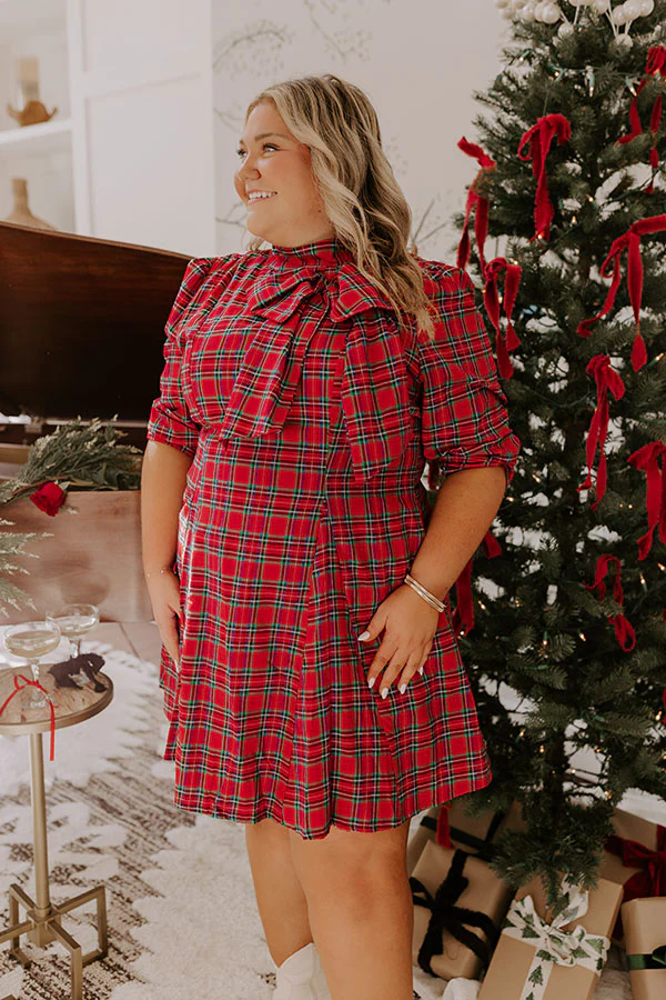 Plaid Perfection Mini Dress Curves