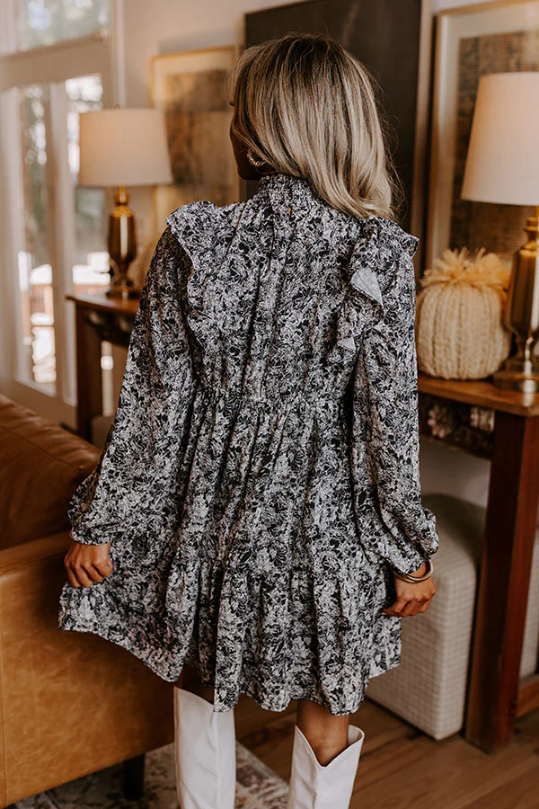 Graceful Reflections Floral Mini Dress