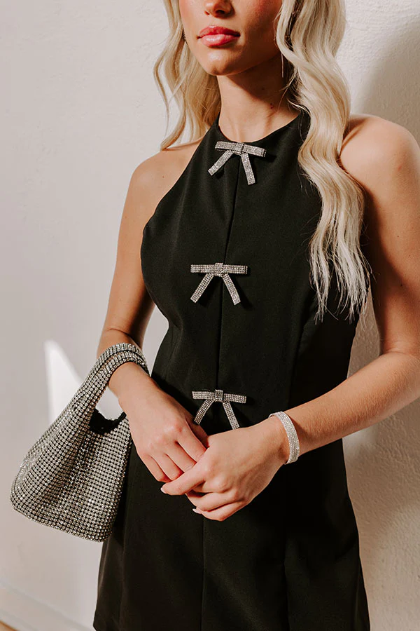 Chic Coquette Halter Mini Dress