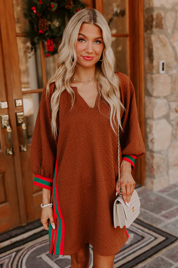 Soho Sleek Mini Dress in Camel