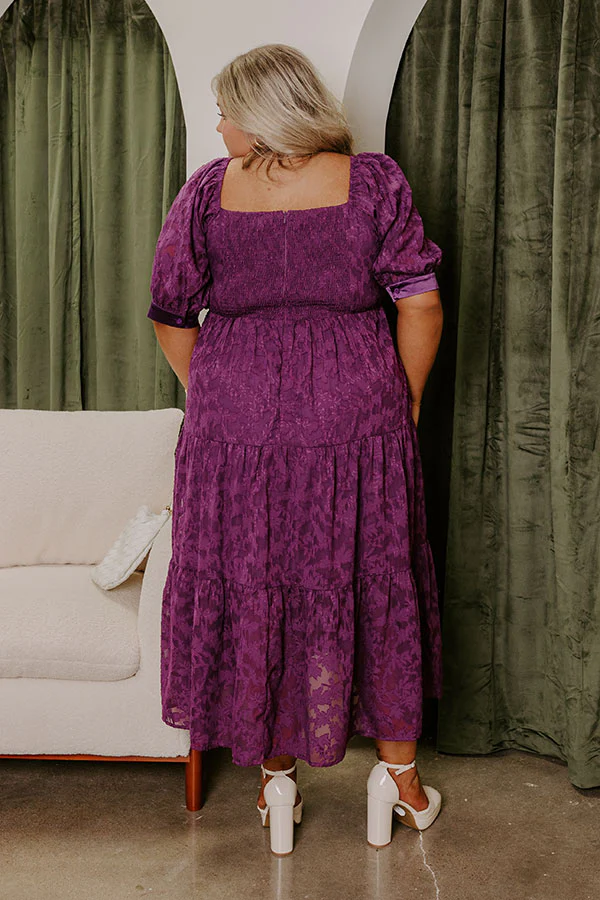 Tuscan Vineyard Jacquard Midi Curves