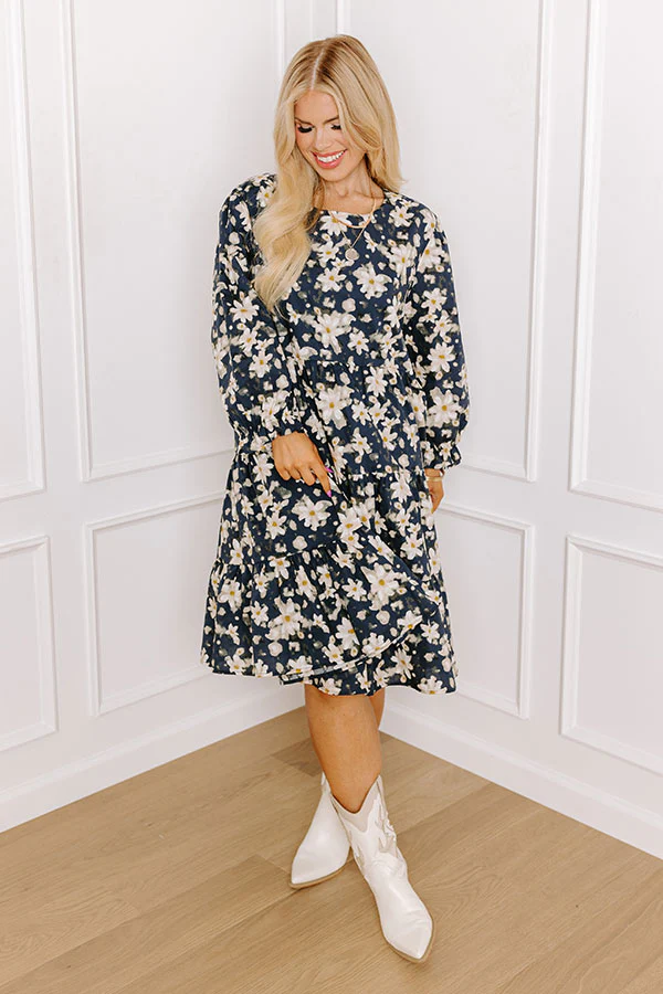 Posh Moment Floral Mini Dress Curves