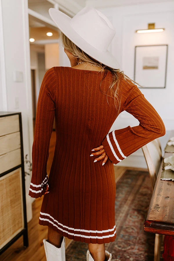 Cafe Cutie Ribbed Mini Dress
