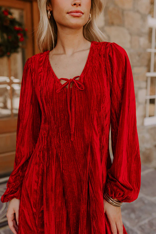 Cocktails Over Chit Chat Velvet Mini Dress