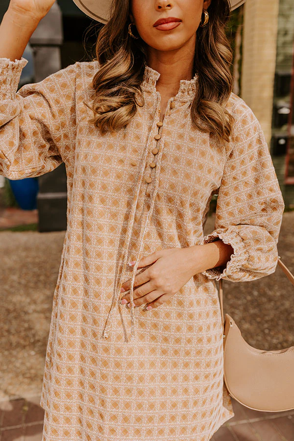 Chasing Sunsets Embroidered Mini Dress