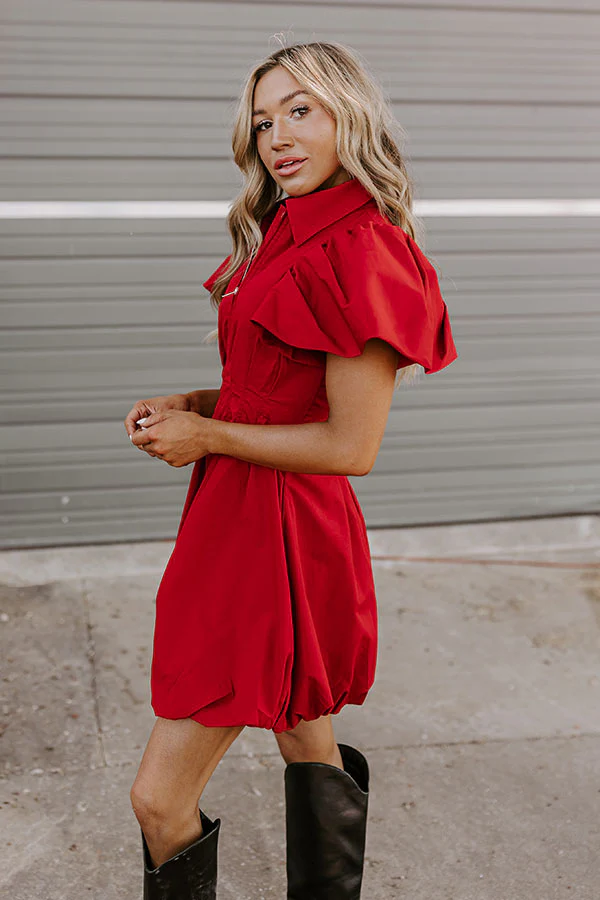 She's Unforgettable Mini Dress in Red