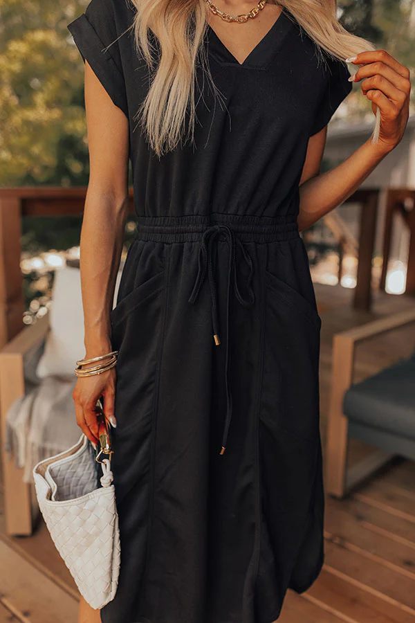 Madison Avenue Stroll Midi in Black