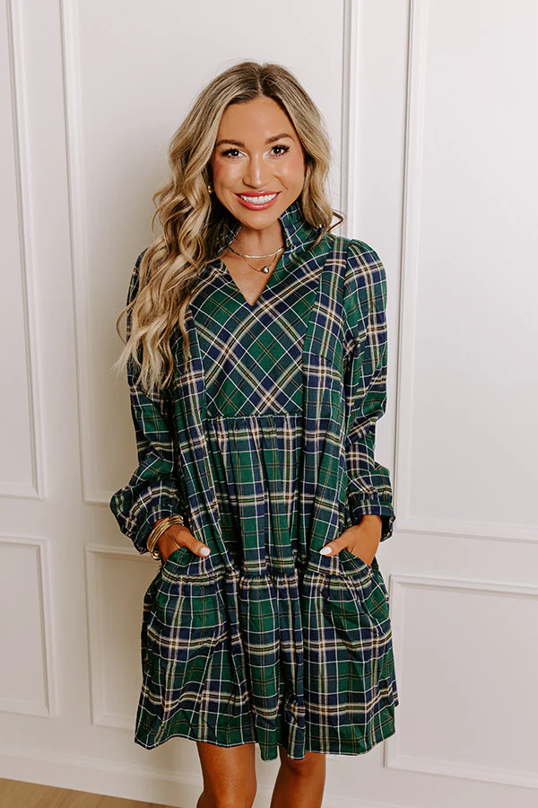 Apple Picking Pretty Plaid Mini Dress