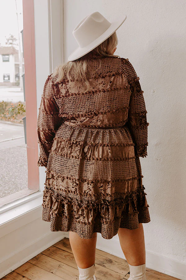 Twilight Magic Velvet Mini Dress Curves