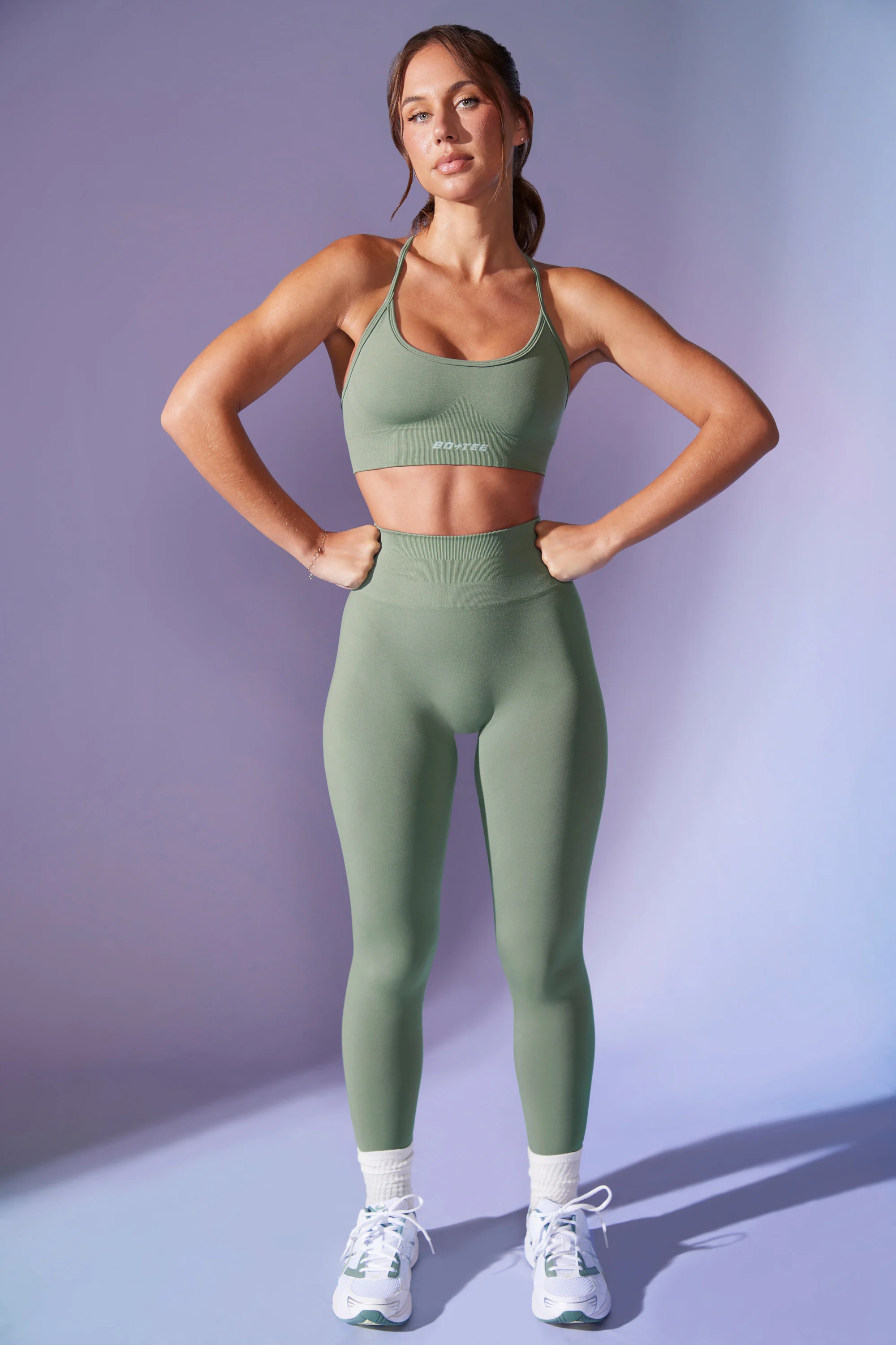 Power-  High Waist Define Luxe Leggings in Sage