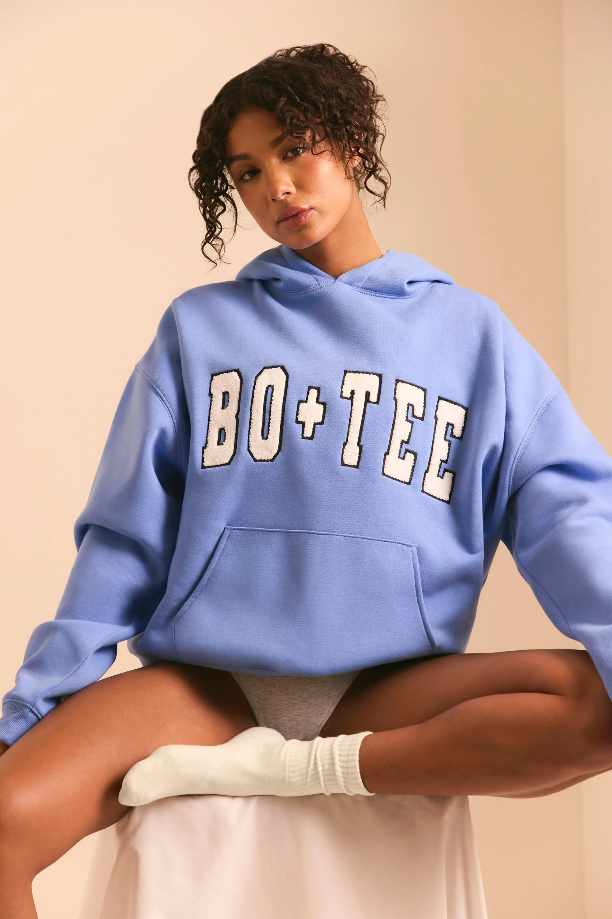 Off Duty - Oversized Hoodie in Cerulean Blue