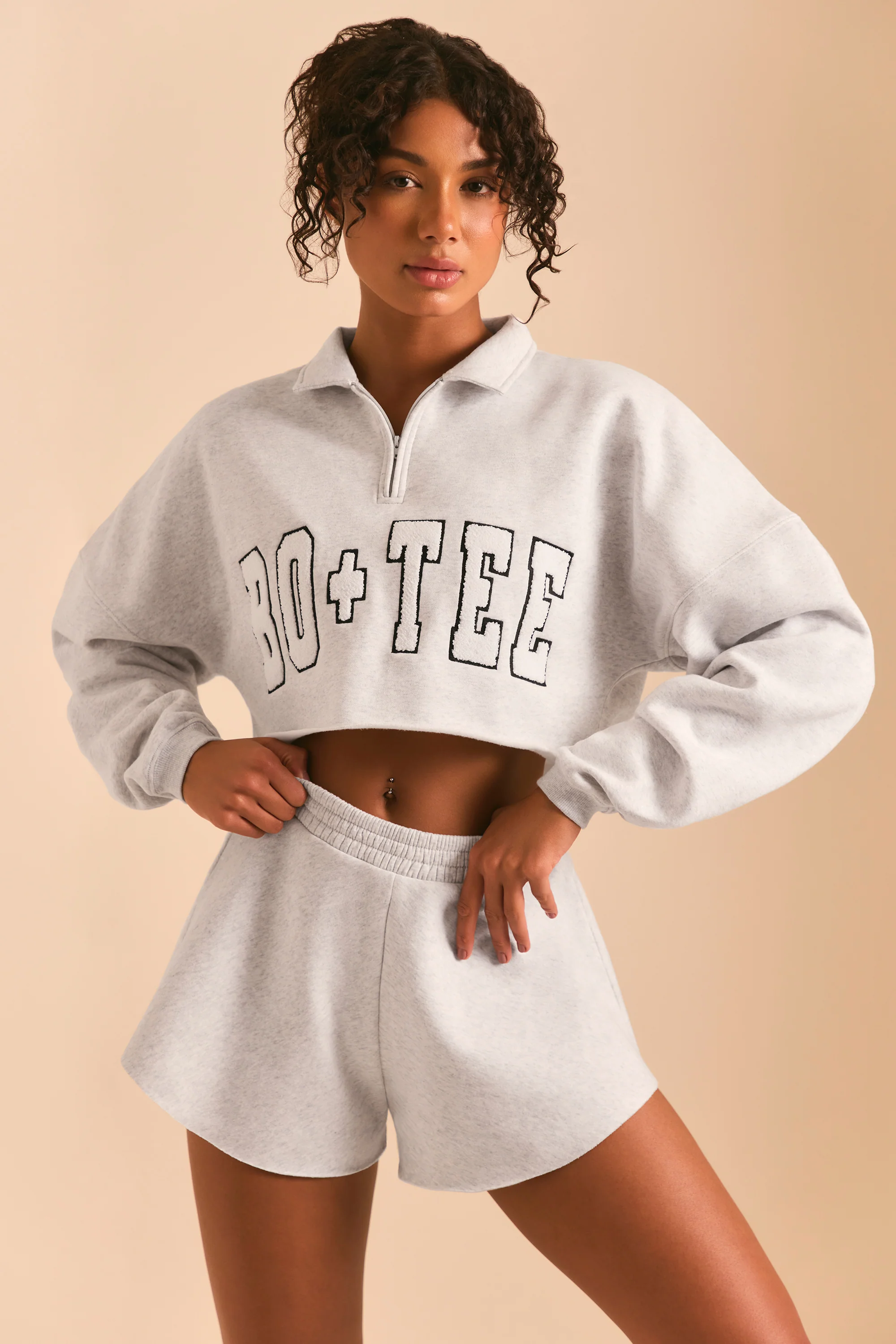 Restore - Half Zip Sweater in Heather Grey