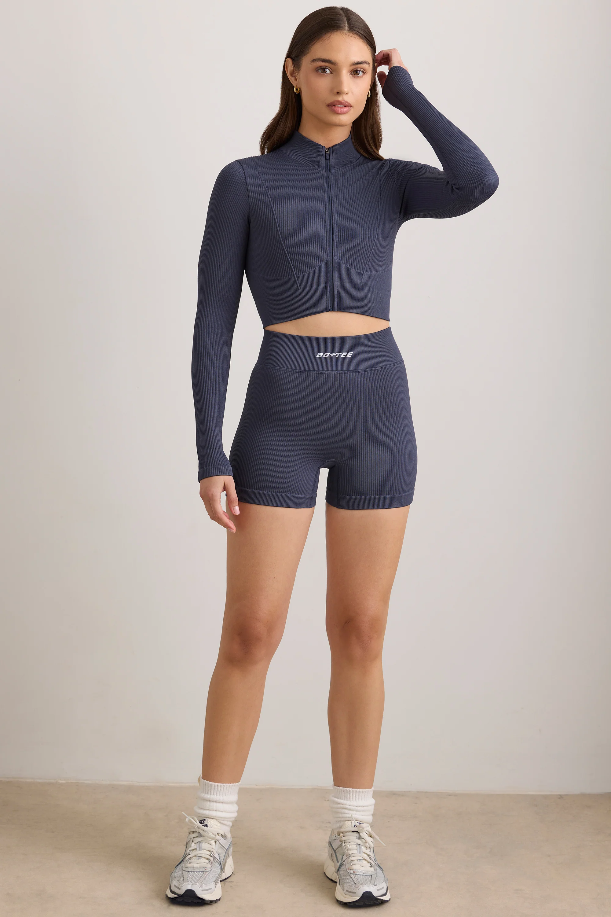 Reform - FlexiRib Cropped Jacket in Slate