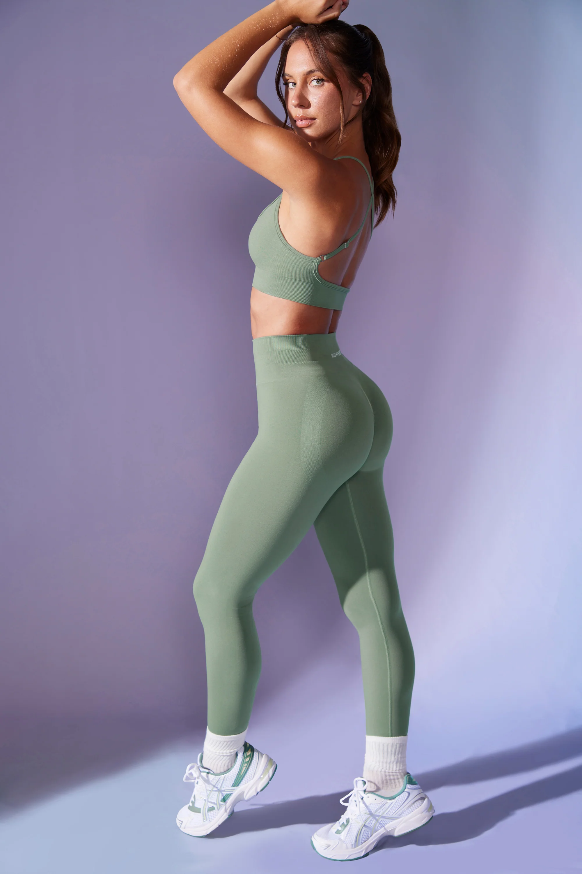 Power-  High Waist Define Luxe Leggings in Sage
