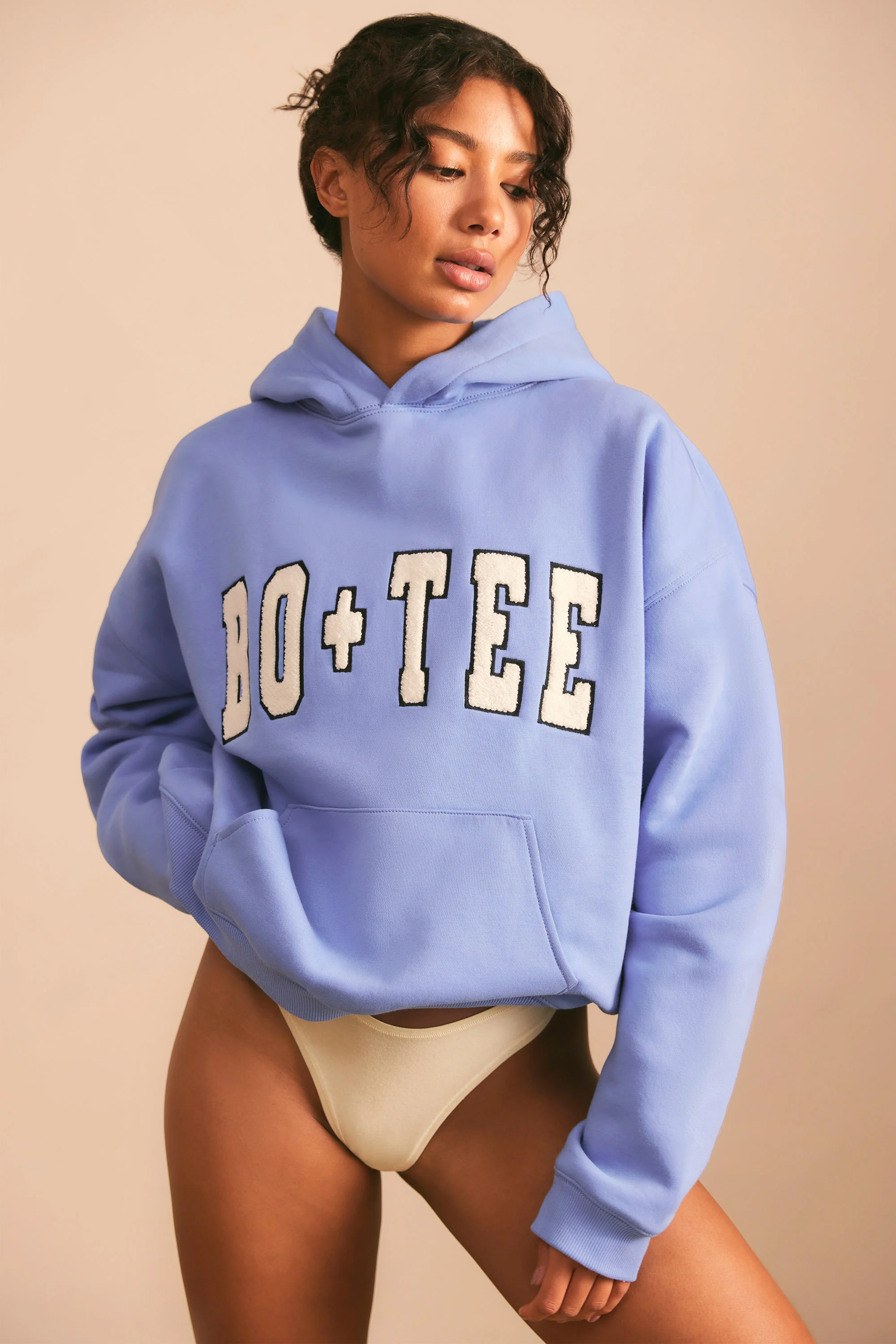 Off Duty - Oversized Hoodie in Cerulean Blue
