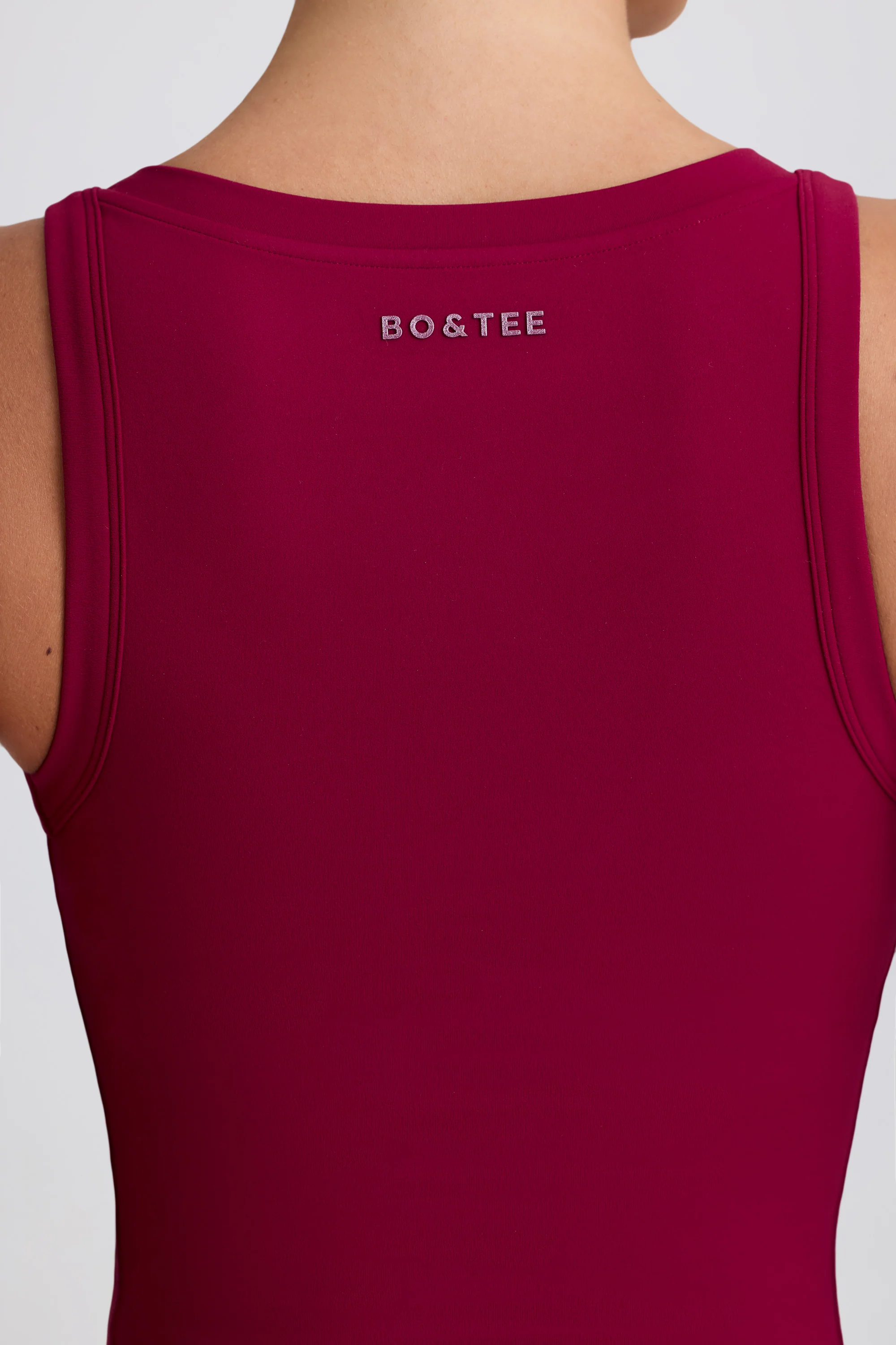 Soft Active V-Neck Tank Top in Burgundy