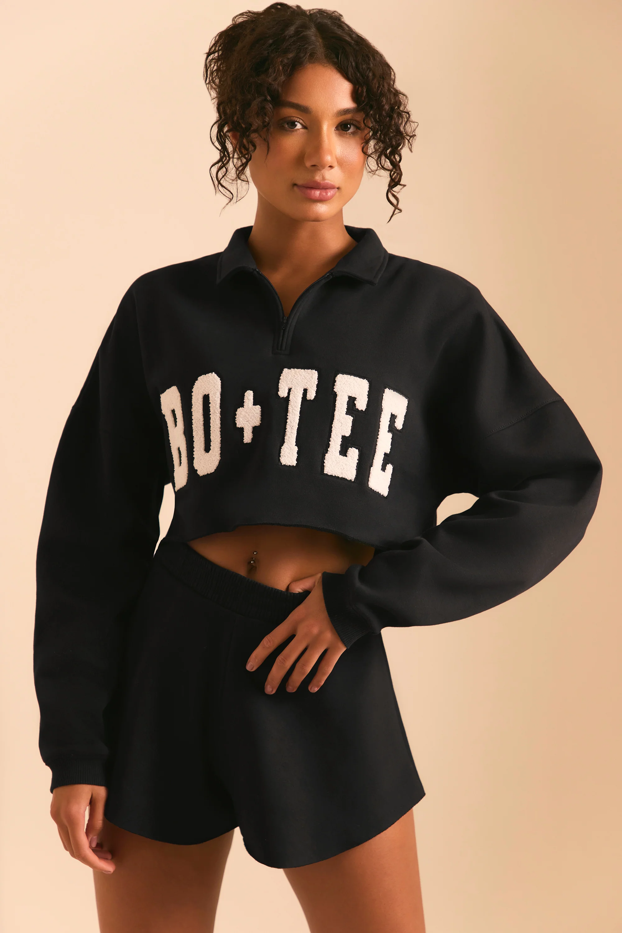 Restore - Half Zip Sweater in Black