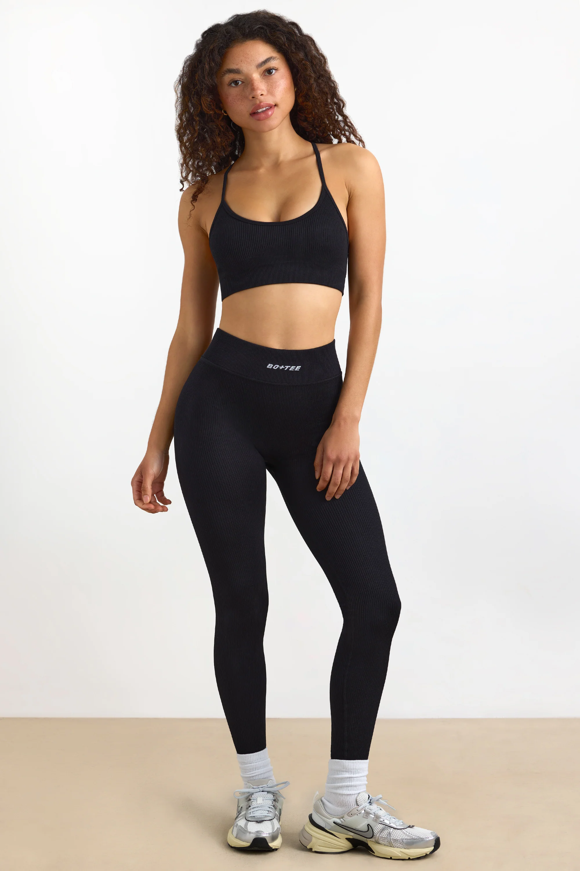 Petite FlexiRib High-Waist Leggings in Black