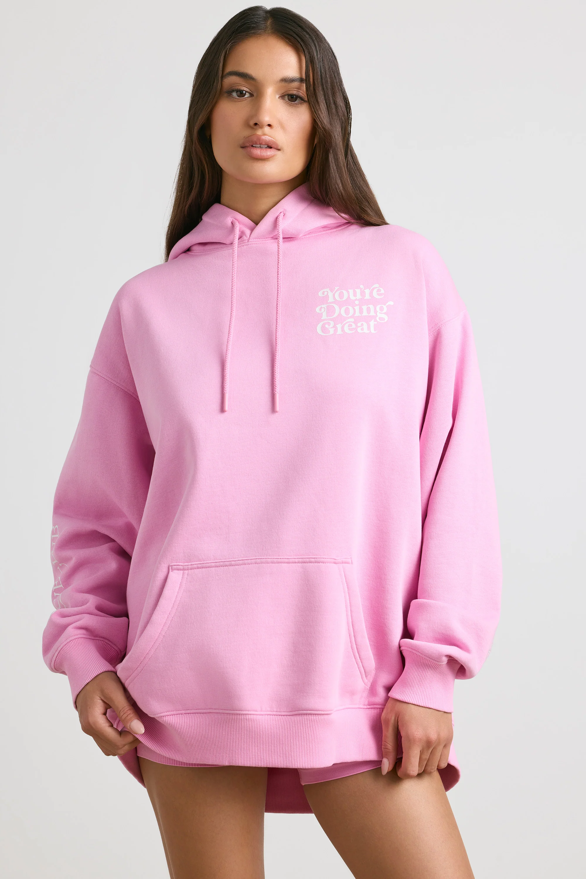 Sunday Love - Oversized Hoodie in Bubblegum Pink