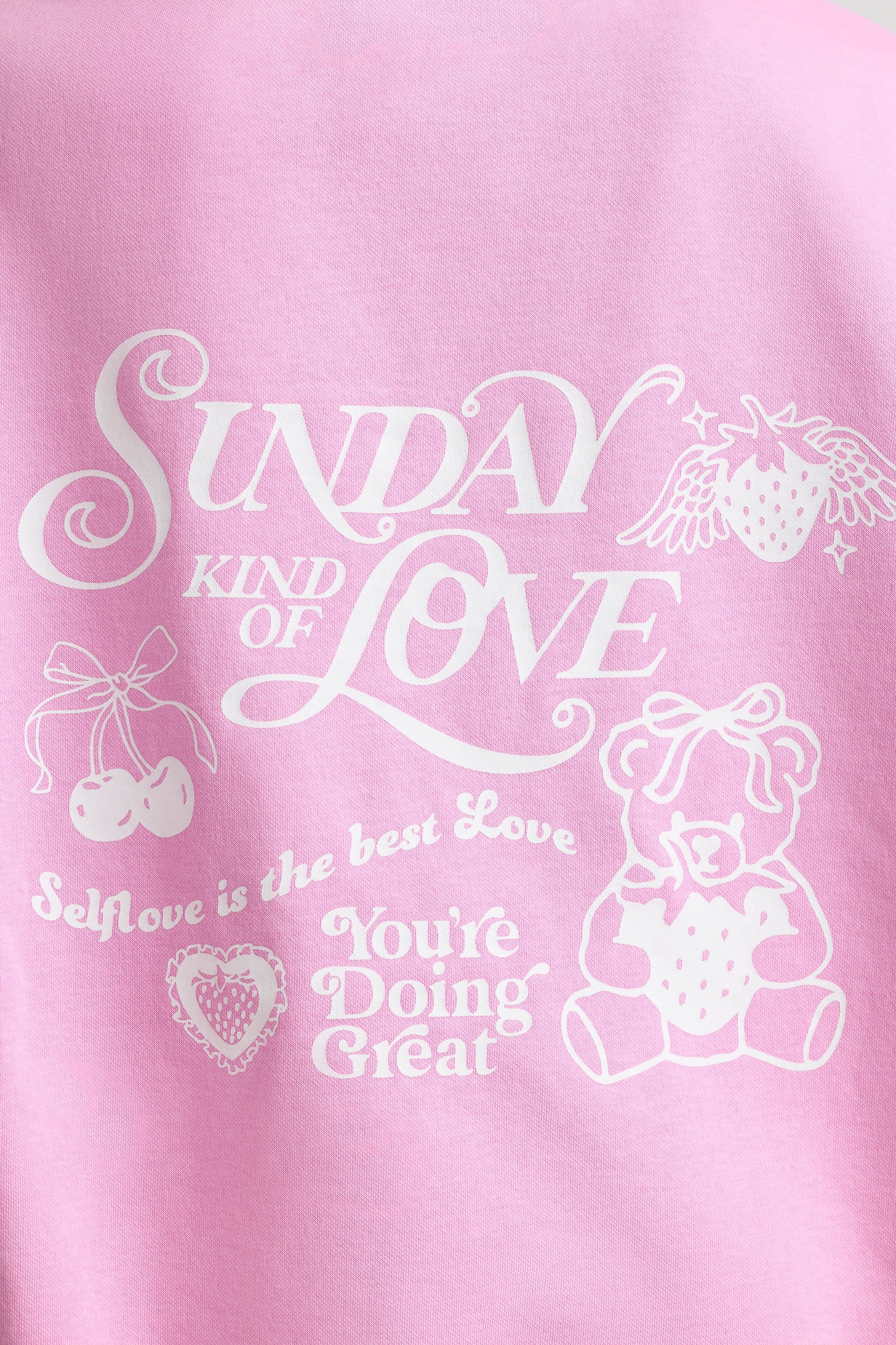 Sunday Love - Oversized Hoodie in Bubblegum Pink