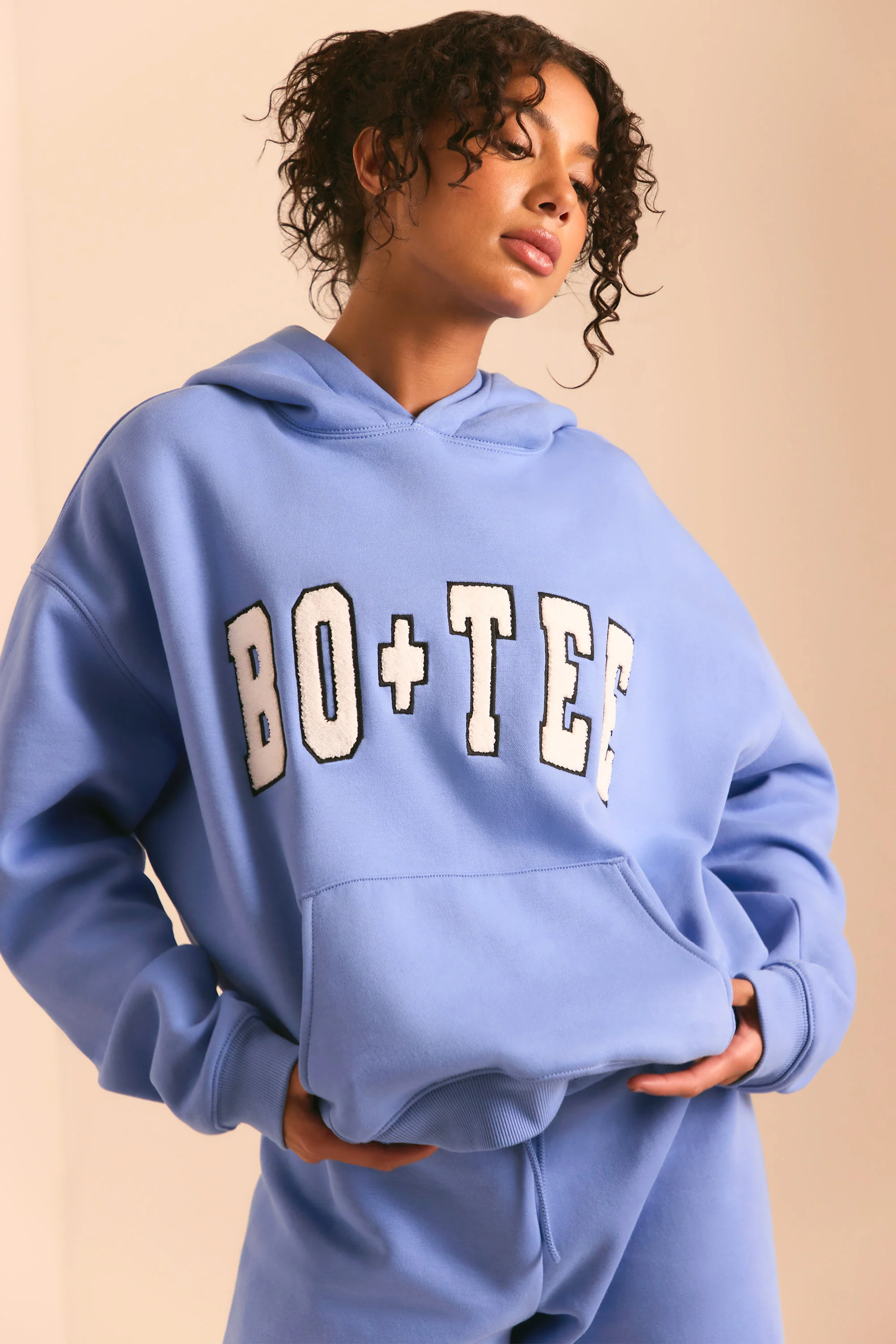 Off Duty - Oversized Hoodie in Cerulean Blue