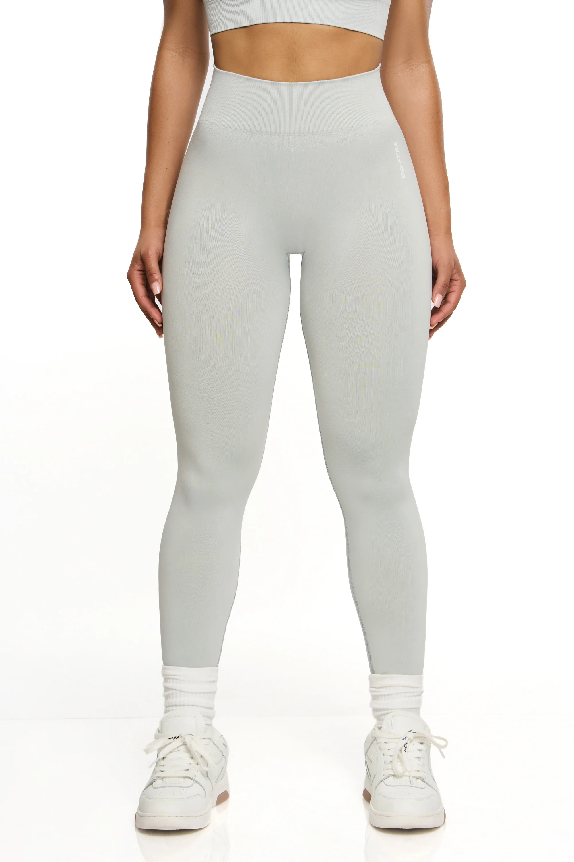 Motivation - Petite High Waist Seamless Leggings in Grey