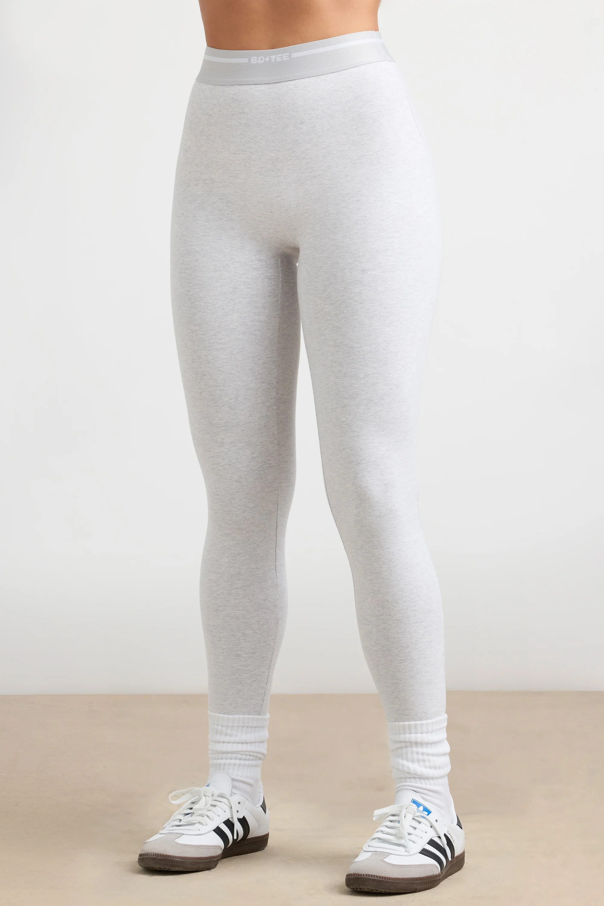 Necessity - High-Waist Leggings in Grey Marl