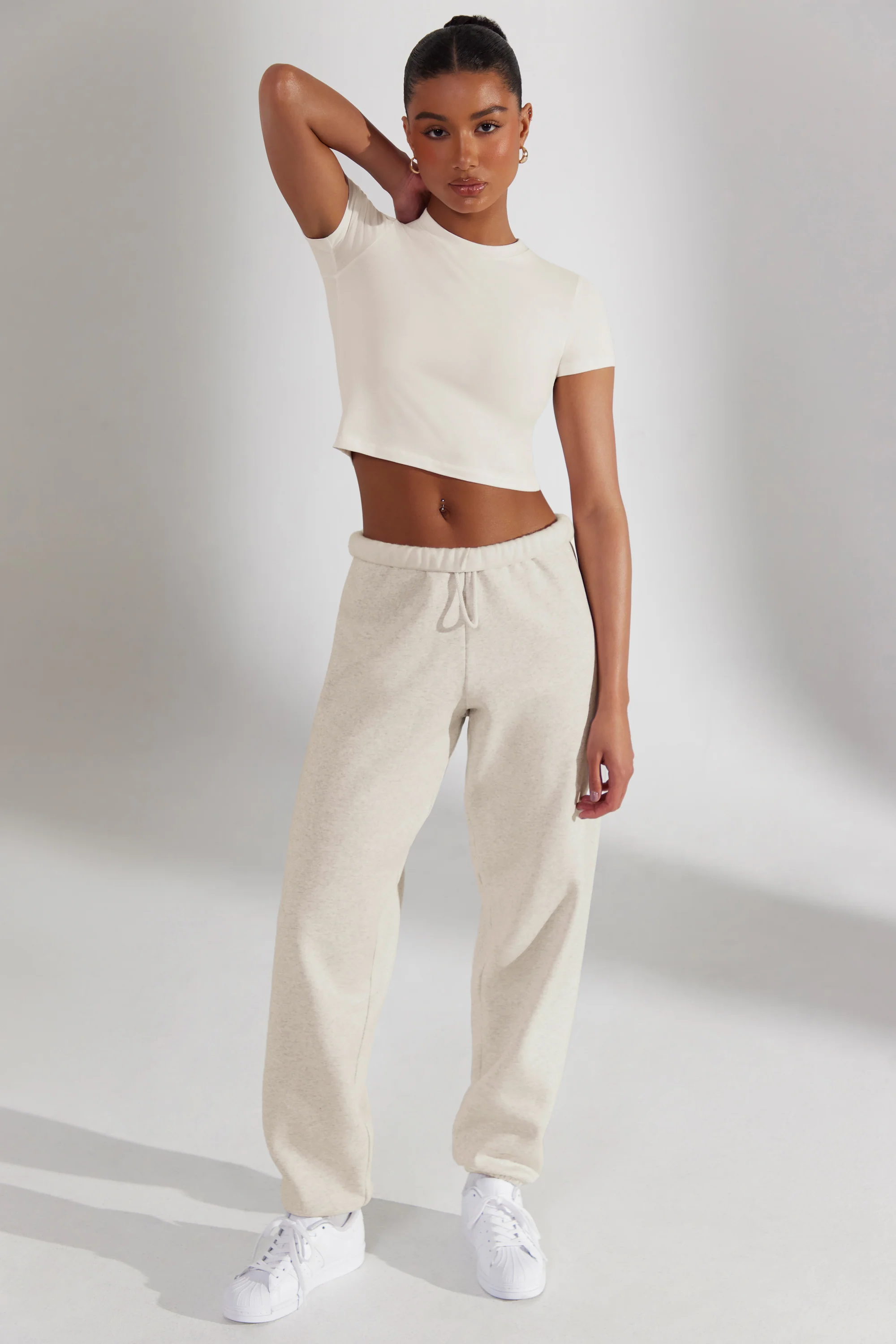 Prime - Oversized Joggers in Heather Oat